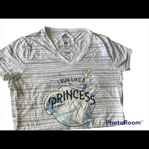 Disney raw threads run like a princess exercise top size medium